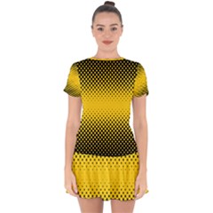 Dot Halftone Pattern Vector Drop Hem Mini Chiffon Dress by Mariart