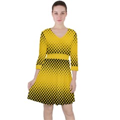 Dot Halftone Pattern Vector Ruffle Dress by Mariart