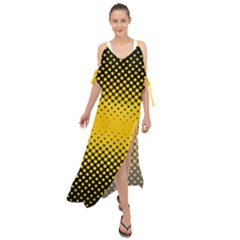 Dot Halftone Pattern Vector Maxi Chiffon Cover Up Dress by Mariart