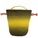 Dot Halftone Pattern Vector Drawstring Bucket Bag View2