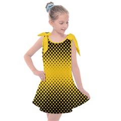 Dot Halftone Pattern Vector Kids  Tie Up Tunic Dress by Mariart