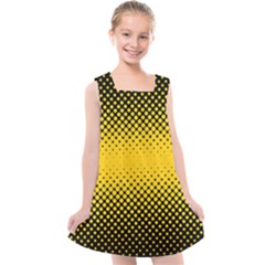 Dot Halftone Pattern Vector Kids  Cross Back Dress