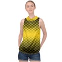 Dot Halftone Pattern Vector High Neck Satin Top View1