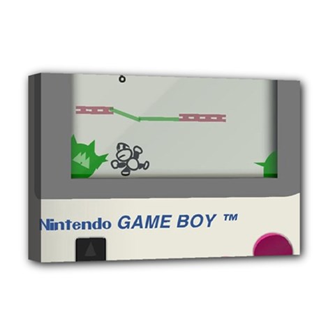 Game Boy White Deluxe Canvas 18  X 12  (stretched) by Sudhe