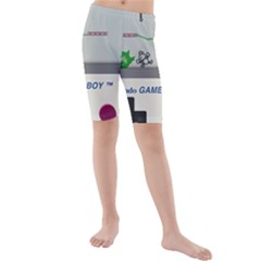 Game Boy White Kids  Mid Length Swim Shorts by Sudhe