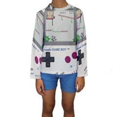 Game Boy White Kids  Long Sleeve Swimwear by Sudhe