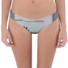 Game Boy White Reversible Hipster Bikini Bottoms by Sudhe