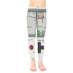 Game Boy White Kids  Legging by Sudhe