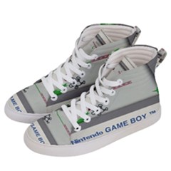 Game Boy White Women s Hi-top Skate Sneakers by Sudhe