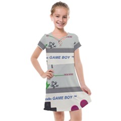 Game Boy White Kids  Cross Web Dress by Sudhe