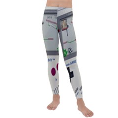 Game Boy White Kids  Lightweight Velour Leggings