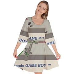 Game Boy White Velour Kimono Dress