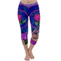 Enchanted Rose Stained Glass Capri Winter Leggings  View1