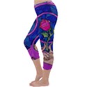 Enchanted Rose Stained Glass Capri Winter Leggings  View2