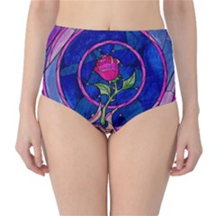 Enchanted Rose Stained Glass Classic High-waist Bikini Bottoms by Sudhe