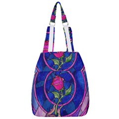 Enchanted Rose Stained Glass Center Zip Backpack