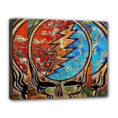 Grateful Dead Rock Band Canvas 14  X 11  (stretched) by Sudhe