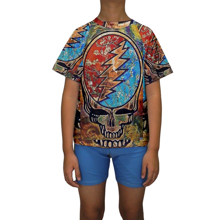 Grateful Dead Rock Band Kids  Short Sleeve Swimwear