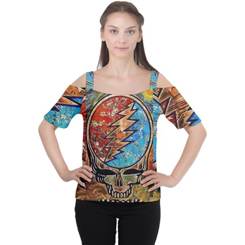 Grateful Dead Rock Band Cutout Shoulder Tee by Sudhe