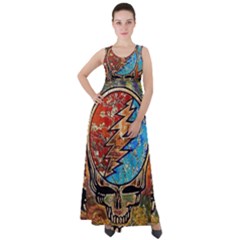 Grateful Dead Rock Band Empire Waist Velour Maxi Dress