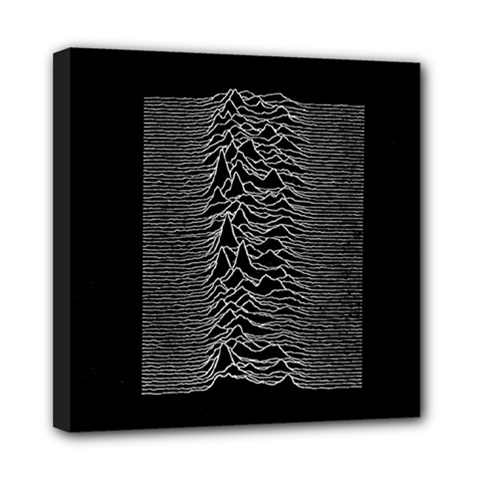 Grayscale Joy Division Graph Unknown Pleasures Mini Canvas 8  X 8  (stretched) by Sudhe