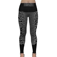 Grayscale Joy Division Graph Unknown Pleasures Classic Yoga Leggings by Sudhe