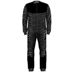 Grayscale Joy Division Graph Unknown Pleasures Onepiece Jumpsuit (men)  by Sudhe