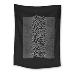 Grayscale Joy Division Graph Unknown Pleasures Medium Tapestry by Sudhe