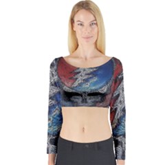 Grateful Dead Logo Long Sleeve Crop Top by Sudhe