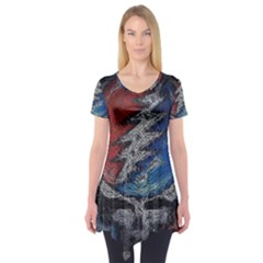 Grateful Dead Logo Short Sleeve Tunic  by Sudhe