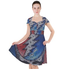 Grateful Dead Logo Cap Sleeve Midi Dress by Sudhe