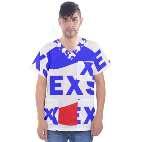 Sexsi Sexy Logo Men s V-neck Scrub Top by Sudhe