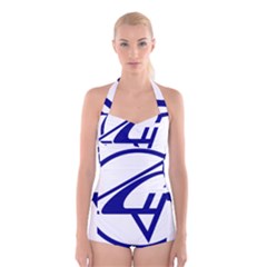 Sukhoi Aircraft Logo Boyleg Halter Swimsuit  by Sudhe