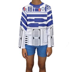 R2 Series Astromech Droid Kids  Long Sleeve Swimwear by Sudhe