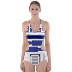 R2 Series Astromech Droid Cut-out One Piece Swimsuit by Sudhe