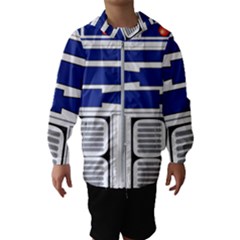 R2 Series Astromech Droid Hooded Windbreaker (kids) by Sudhe