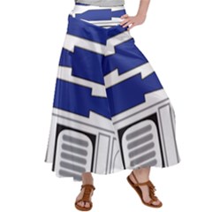 R2 Series Astromech Droid Satin Palazzo Pants by Sudhe