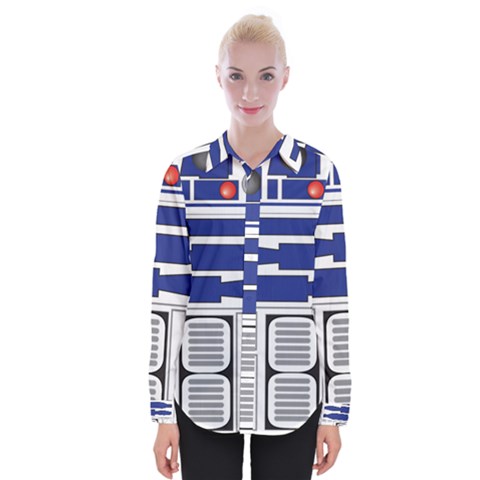 R2 Series Astromech Droid Womens Long Sleeve Shirt by Sudhe