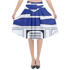 R2 Series Astromech Droid Flared Midi Skirt by Sudhe