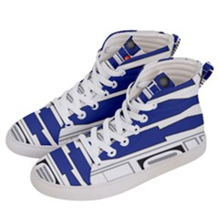 R2 Series Astromech Droid Women s Hi-top Skate Sneakers by Sudhe