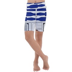 R2 Series Astromech Droid Kids  Lightweight Velour Cropped Yoga Leggings by Sudhe