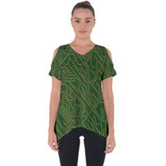 Circuit Board Electronics Draft Cut Out Side Drop Tee by Pakrebo