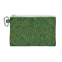 Circuit Board Electronics Draft Canvas Cosmetic Bag (large) by Pakrebo