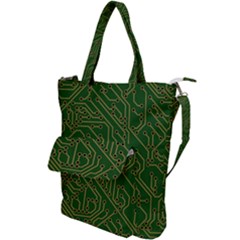 Circuit Board Electronics Draft Shoulder Tote Bag by Pakrebo