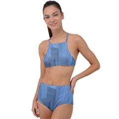 City Contemporary Modern Futuristic High Waist Tankini Set by Pakrebo