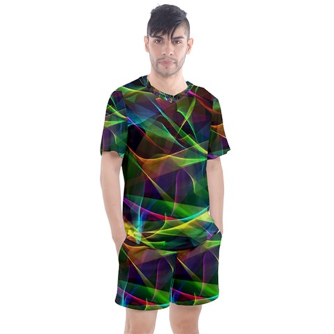 Colors Fiesta Festive Celebration Men s Mesh Tee And Shorts Set by Pakrebo