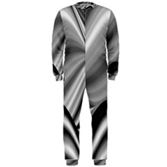 Waves Black And White Modern Onepiece Jumpsuit (men)  by Pakrebo