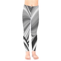 Waves Black And White Modern Kids  Legging by Pakrebo