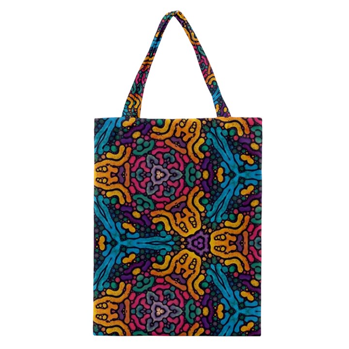 Grubby Colors Kaleidoscope Pattern Classic Tote Bag