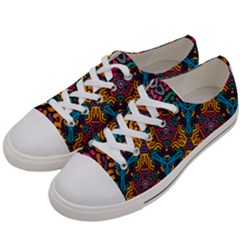 Grubby Colors Kaleidoscope Pattern Women s Low Top Canvas Sneakers by Pakrebo